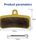 Front And Rear Dirt E Bike Brake Pads For Surron Light Bee X Talaria Sting MX3 MX4 XXX Segway X260 X160 dimensions displayed