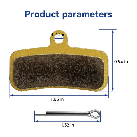 Front And Rear Dirt E Bike Brake Pads For Surron Light Bee X Talaria Sting MX3 MX4 XXX Segway X260 X160 dimensions displayed