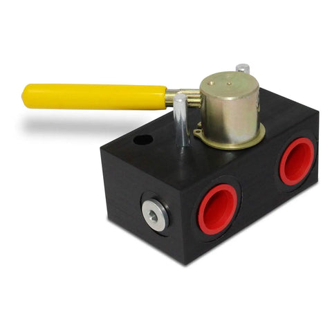 Three Way Hydraulic Diverter Valve With Rotary Selector For High Pressure Systems, 20 GPM Flow, 5000 PSI Rating, SAE 3/4-16 Ports