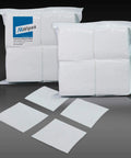 Lint Free Cleanroom Wipes 4x4 Nonwoven Polyester Cellulose Blend 600 Pcs pack with individual wipes displayed