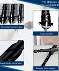Larouoba 10pc black 1/4 inch serrated masonry drill bit set with hex handle