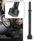 Extended Reach Pneumatic Air Hammer Bit Kit For Auto Body And Sheet Metal And Tire Service shown near car wheel, 7 inch tool