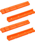 Two Pack 8 Inch Rubber V Shape Magnetic Vise Jaw Pads Soft Anti Scratch Jaws Orange For DIY Woodworking And Plumbing Clamping