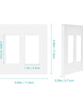 10 Pack Screwless Decorator Wall Plates for 2 Gang Outlets Switches and GFCI White Built Tough Polycarbonate Cover Plate dimensions