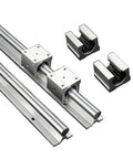 Rock Solid Linear Rails And Bearings 2200mm SBR16 2 Pack With 4 SBR16UU Carriage Blocks for CNC routers and machinery