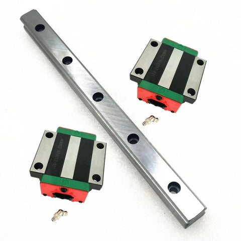 Two Piece Linear Guide Rail Kit With HGH15CA Slider And HGW15CC Flange For CNC Machines And 3D Printers, 800mm Rail