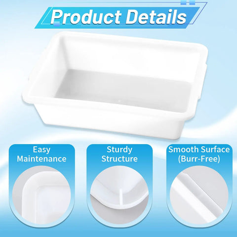 Six Pack Polypropylene Lab Containment Trays 15 L By 10.8 W By 4 H Durable Workhorse Temperature Resistant Plastic For Sterilizing And Drying Lab Supplies Easy To Clean Acid And Alkali Resistant Safe For Education And Home Use
