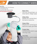 How to connect wires for 12 Inch Recessed Led Commercial Downlight With J Box 30 40 50W Switchable Wattage.