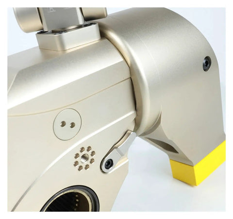 Heavy Duty Hydraulic Torque Wrench With Anti Corrosion Alloy Body And Square Drive Featuring 360 Degree Swivel Arms Push Button Shaft And Rock Solid 700 Bar Performance, showing detailed mechanism.
