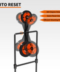 Auto Reset Double Spinner Target Set For Centerfire Handguns Up To 44 Magnum Three Eighths Inch Thick Solid Steel spinning target
