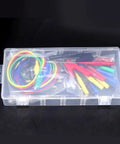 Back Probe Kit With Banana Plug To Copper Alligator Clips For Automotive Test Leads Set in a clear plastic box