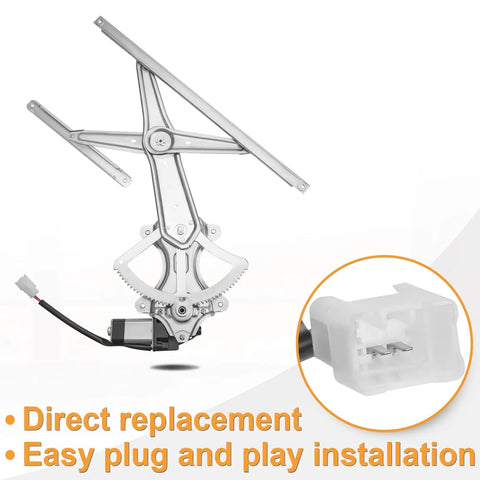 Front Left Driver Side Power Window Regulator With Motor Replacement For Toyota Corolla 2003 2004 2005 2006 2007 2008 Sedan 4 Door Direct Fit Plug And Play OE 741 505 6982002170 6982012590 Easy Install, metal assembly with motor and connector