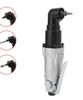 Pro Industrial Grade Badass Air Powered Impact Wrench Featuring Ultra Rugged Dual Hammer Operation And Smooth Speed Tuning, side view with interchangeable bits.