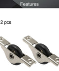 Two Pack 29 Mm Screen Door Rollers With Nylon Wheels Stainless Steel Shell And Electroplating Finish Durable Garage Sliding Screen Door Hardware Replacement Rolling Wheels For Garage Use