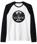 Paramotor Themed Raglan Baseball Tee With Life Is Better With My Paramotor Graphic Black Lightweight Classic Fit Double Needle Hem