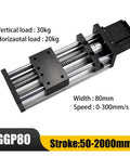 No Fuss Heavy Duty Electric Linear Rail Guide With Precision Ballscrew Slide And Quick Setup Manual Sliding Table Assembly for Science Research and Shop Jobs, shown with specs.