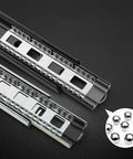 Beefy Heavy Duty Drawer Slides With Soft Close And Push To Open 3 Fold Full Extension Rails for Cabinets and Trucks