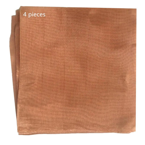 Heavy Duty Pure Copper Mesh Sheet 9.8 By 9.8 Inch 200 Mesh Dense Filter Screen, pack of 4 pieces