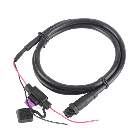 Top Shelf NMEA 2000 N2k Male Power Cable With Five Pin Ends And One Meter Run, black durable marine cable for power connections.