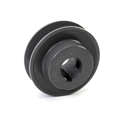 Single Groove Web Sheave 2.55 Inch OD Three Quarters Inch Bore V Belt Pulley For V Belt 3L 4L A AX Cast Iron Fixed Bore Drive Pulley AK2534 Durable Anti Corrosion Construction Industrial Grade