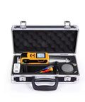 Real Deal Digital Concrete Rebound Hammer Schmidt Hardness Tester With Calibration Anvil For Tight On Site Strength Checks Astm En Approved High Accuracy Plus Minus One Percent Heavy Duty Two Joule Impact in a sturdy carrying case with accessories.