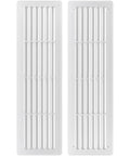 Two Sided White Door Air Vent Cover For Interior Doors 18 Inch By 5 Inch Universal Grille; plastic vents for airflow.