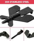 Portable Door Lock Security Device 3 In 1 Privacy Lock For Home Hotel Apartment And Travel, black 304 stainless steel