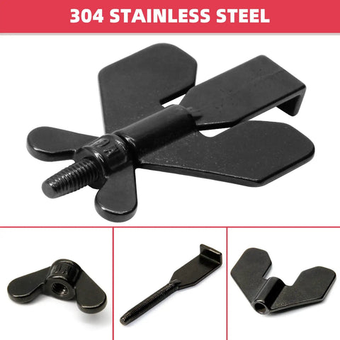 304 stainless steel Portable Door Lock Set For Extra Privacy And Security At Home Hotel Dorm Or On The Go 3 In 1 device shown