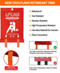 8 Pack Fire Blanket Set 40x40 Inches Fireproof Fiberglass Emergency Safety Blanket with red protective case and features list