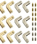 12 Pack Slick Metal Handbag Corner Protectors With Shiny Electroplated Finish For Purses Belts And Heavy Duty DIY Craft Hardware
