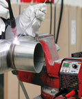 Heavy Duty Arc Welder With Lift TIG Function And Digital IGBT Inverter Beefed Up Duty Cycle Boosted To Forty Percent 185 Amp At 220V 130 Amp At 110V Real Power For One Sixteenth To Five Thirty Second Weld Rods VRD Anti Stick Hot Start Arc Force welding stainless steel pipe in workshop