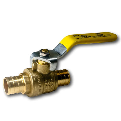 Single piece from Twenty Pack Of Three Quarter Inch Pex Ball Valves For Crimp Or Clamp Connection Yellow Color Pex B Compatible With Watts Everhot Viega