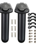Two Pack Kayak Deck Flush Mount Rod Holders With Cap Covers For Boats And Canoes, PC ABC Construction, screws and fixtures included.