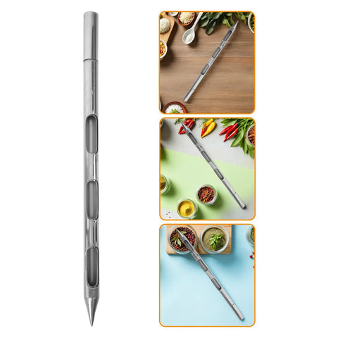 Stainless Steel Grain Sampler Tool With 3 Hole Design, Compact Lightweight Probe For Farm Management And Warehouse Use, Quick And Easy Corn And Grain Sampling For Pro Grade Harvest Ops.