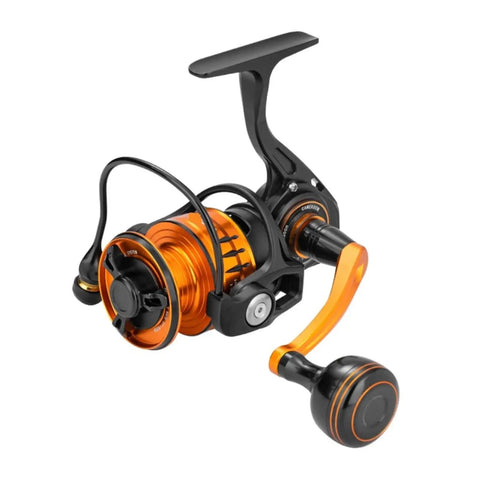 Ambidextrous 10+1BB All Metal Spinning Reel With 6.2:1 High Speed Gear, 15kg Drag, Saltwater Boat Fishing Reel, left side view