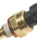 Premium Engine Coolant Temperature Sensor Replacement For Cars And SUVs, Pro Grade Aftermarket Part With Reliable Temperature Readouts, Easy Install, Durable OEM Style Fit For 213-4514 19236568 brass sensor angled view