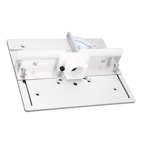 Heavy Duty Aluminum Router Lift System Kit With Precision Table Insert Plate For Woodworking Shops built rock solid adjustable slider.