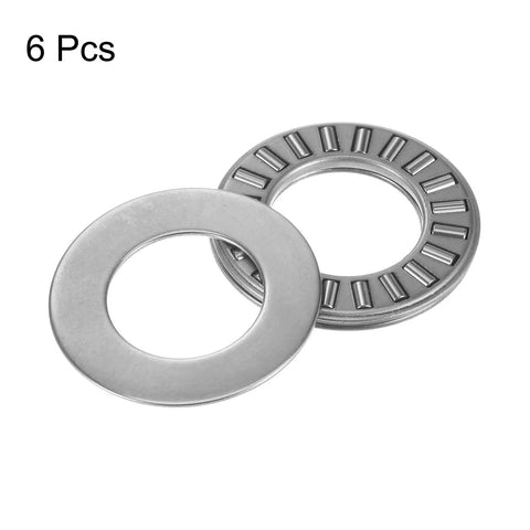 Thrust Needle Roller Bearing Set With Washers For Smooth Linear Motion Five Eighths Inch Bore One And One Eighth Inch Outer Diameter Six Pieces