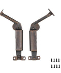 Self Balancing Lid Support Hinges Left And Right Dark Bronze Tone With Screws For Sofa Box Cabinet Toy Box And Shoe Bench Built In Spring Mechanism Durable Iron Anti Rust Easy Install Smooth Lift