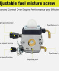 Carburetor Replacement Kit For FS45 FS38 FS55R FS55 FS46 HL45 FS45C FS46C FS55C FS55RC KM55 KM55R with labeled parts