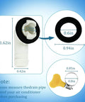 Ten Foot Portable Air Conditioner Drain Hose Kit 3/5 Inch Leakproof Universal Drain Pipe Replacement for Window Units and Mini Splits dimensions