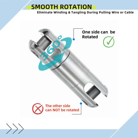 Heavy Duty 5 Ton Cable Pulling Swivel With Breakaway Safety Clutch And Nickel Plated Alloy Build for smooth 360-degree rotation.