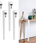 Four Piece Beefy Metal Table Legs Adjustable F Shape Desk Base With Non Slip Rubber Feet Rock Solid Steel Clamp Design for DIY furniture.
