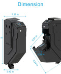 Dimensions of Three Way Access Biometric Gun Safe For Handgun With Fingerprint Recognition PIN Code And Key Backup, side view