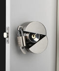 Door Knob Lockout Gadget With Padlock And Stainless Steel Lock Cover For Privacy Protection Preventing Keyhole Access