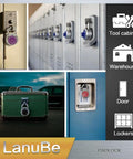 2 Inch Wide Dial Combination Lock With Preset Three Digit Code Black Turnplate Pack Of 16 on lockers and toolboxes