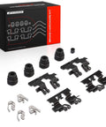Premium Rear Side Disc Brake Hardware Kit For Mazda Cx9 2016 To 2021 Ensures Smooth Stopping Power And Long Lasting Performance With Exact OE Fitment H5944 Ref Number Guaranteed To Keep Your Ride Rolling Safe And Fast, black brake clips and rubber boots