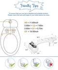 Diagram showing installation guide for Hot And Cold Water Bidet Attachment For Toilet Seat With Dual Nozzle And Rear And Feminine Wash Self Cleaning And Adjustable Water Pressure Non Electric Easy Install No Fuss.