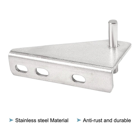 Stainless Steel Freezer Door Hinges Center Column With Left Shaft 0.28 Inch Diameter, Heavy Duty Refrigerator Hinge Set