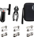 Pro Grade Bike Chain Repair Tool Kit With Mini Master Link Pliers, Chain Breaker Splitter, Wear Indicator, Connectors